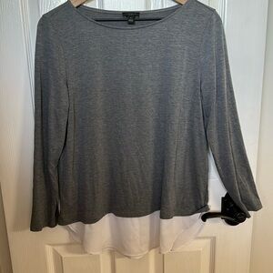 Ann Taylor gray long sleeve top M